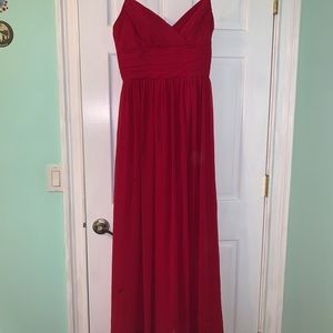 Red bridesmaid dress